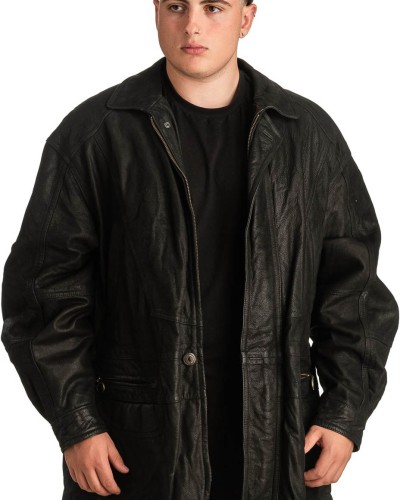 Γνήσιο Ανδρικό Δερμάτινο Μπουφάν - T320