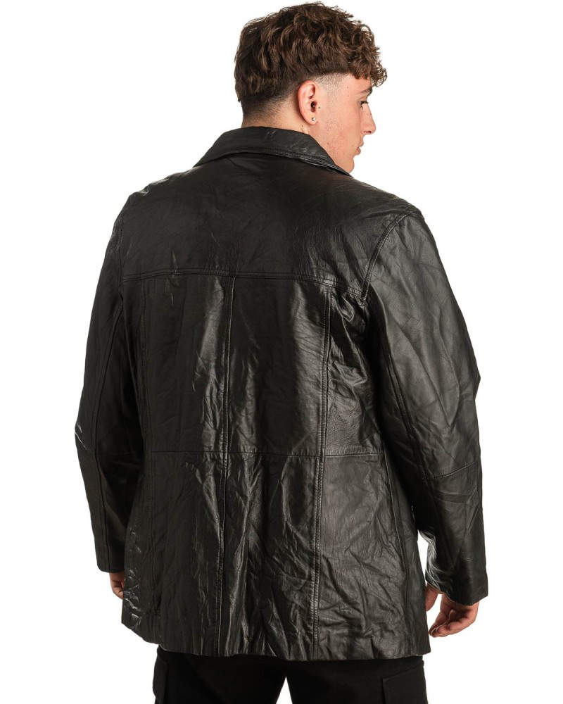 Γνήσιο Ανδρικό Δερμάτινο Παλτό - T321