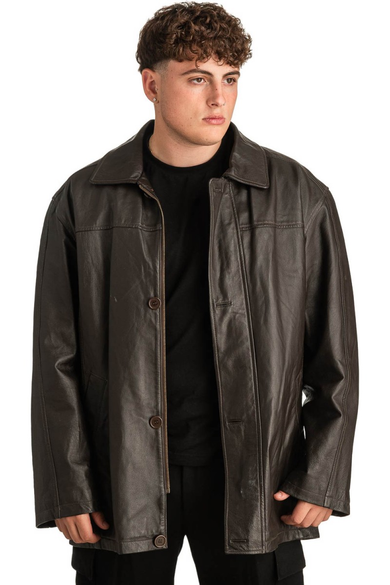 Γνήσιο Ανδρικό Δερμάτινο Μπουφάν - T322