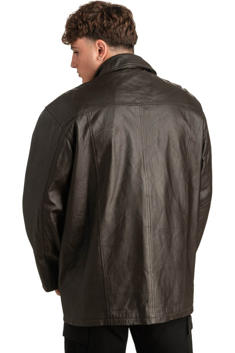 Γνήσιο Ανδρικό Δερμάτινο Μπουφάν - T322