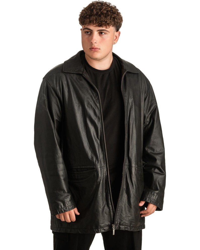 Γνήσιο Ανδρικό Δερμάτινο Μπουφάν - T323