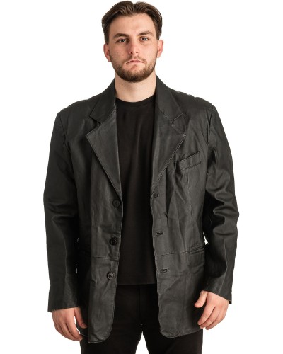 Γνήσιο Ανδρικό Δερμάτινο Παλτό - T324