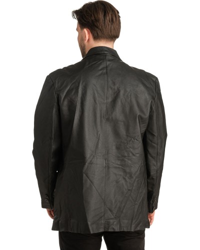 Γνήσιο Ανδρικό Δερμάτινο Παλτό - T324