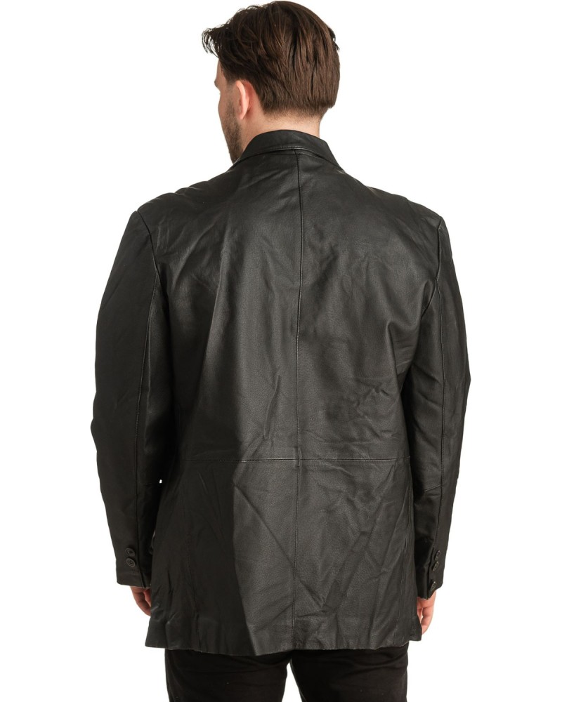 Γνήσιο Ανδρικό Δερμάτινο Παλτό - T324