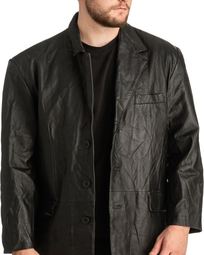 Γνήσιο Ανδρικό Δερμάτινο Σακάκι - T328