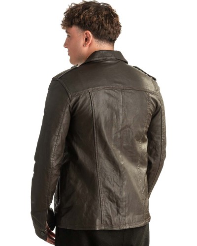 Γνήσιο Ανδρικό Δερμάτινο Μπουφάν - T330