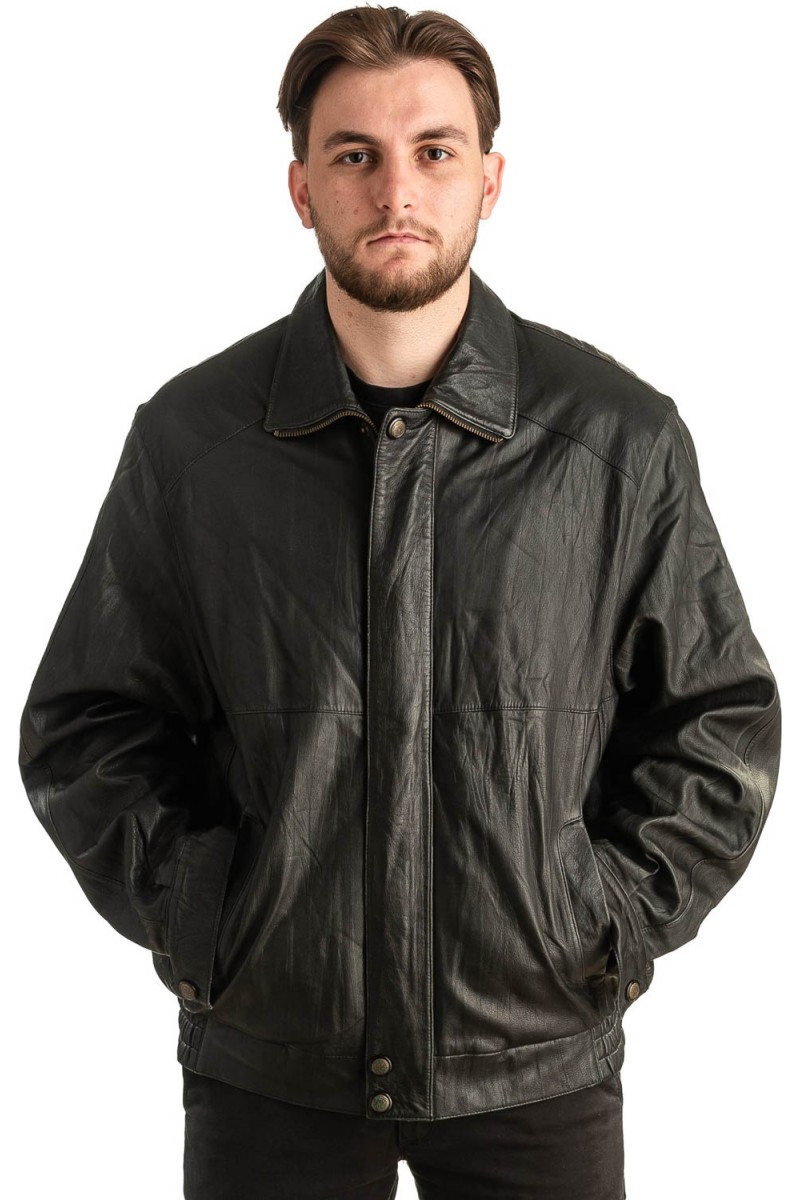Γνήσιο Ανδρικό Δερμάτινο Μπουφάν - T331