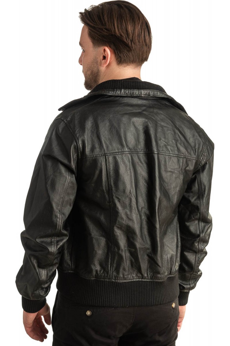 Γνήσιο Ανδρικό Δερμάτινο Μπουφάν - T332