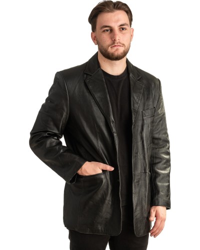 Γνήσιο Ανδρικό Δερμάτινο Σακάκι - T334