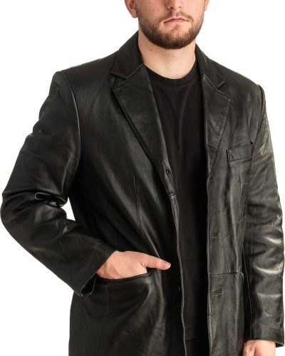 Γνήσιο Ανδρικό Δερμάτινο Σακάκι - T334