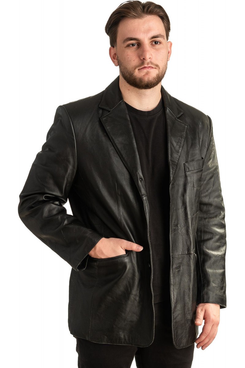 Γνήσιο Ανδρικό Δερμάτινο Σακάκι - T334