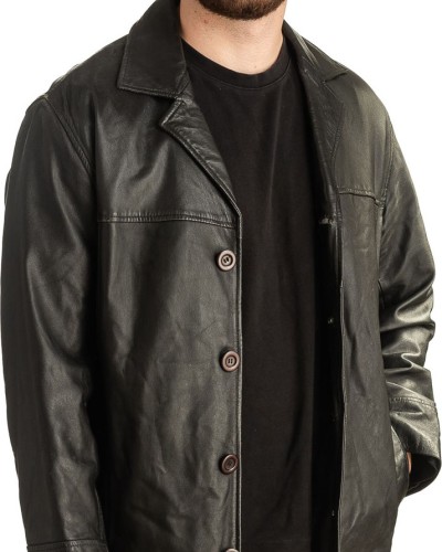Γνήσιο Ανδρικό Δερμάτινο Μπουφάν - T337