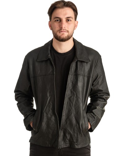 Γνήσιο Ανδρικό Δερμάτινο Μπουφάν - T338