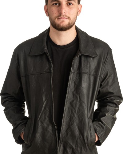 Γνήσιο Ανδρικό Δερμάτινο Μπουφάν - T338