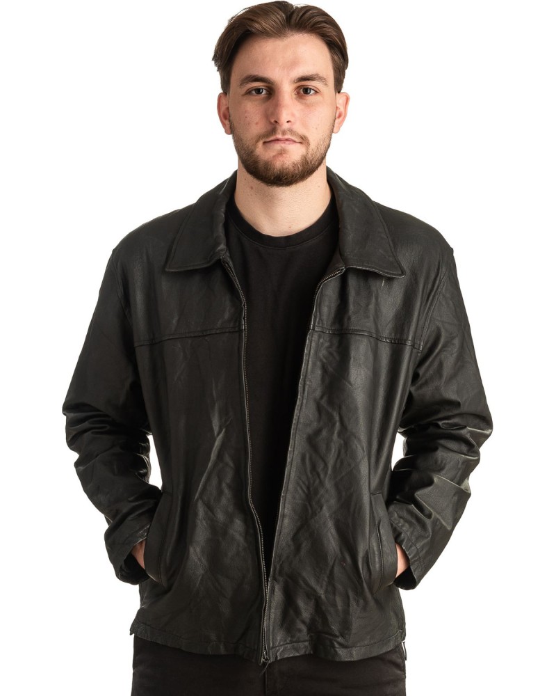 Γνήσιο Ανδρικό Δερμάτινο Μπουφάν - T338