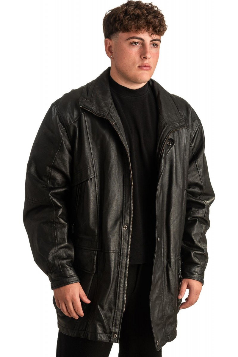 Γνήσιο Ανδρικό Δερμάτινο Μπουφάν - T340