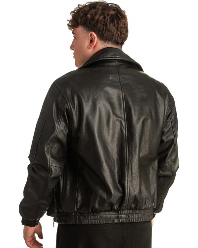 Γνήσιο Ανδρικό Δερμάτινο Μπουφάν - T341