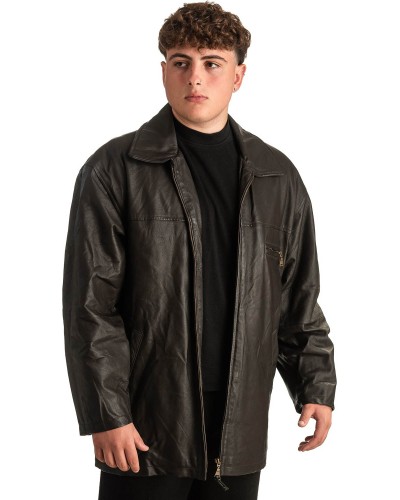 Γνήσιο Ανδρικό Δερμάτινο Μπουφάν - T342