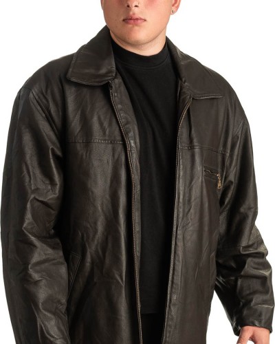 Γνήσιο Ανδρικό Δερμάτινο Μπουφάν - T342