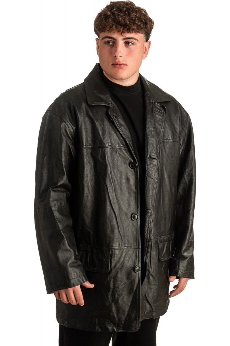 Γνήσιο Ανδρικό Δερμάτινο Μπουφάν - T345