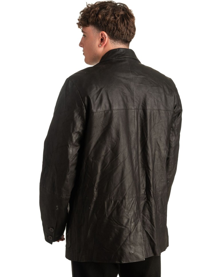 Γνήσιο Ανδρικό Δερμάτινο Σακάκι - T347