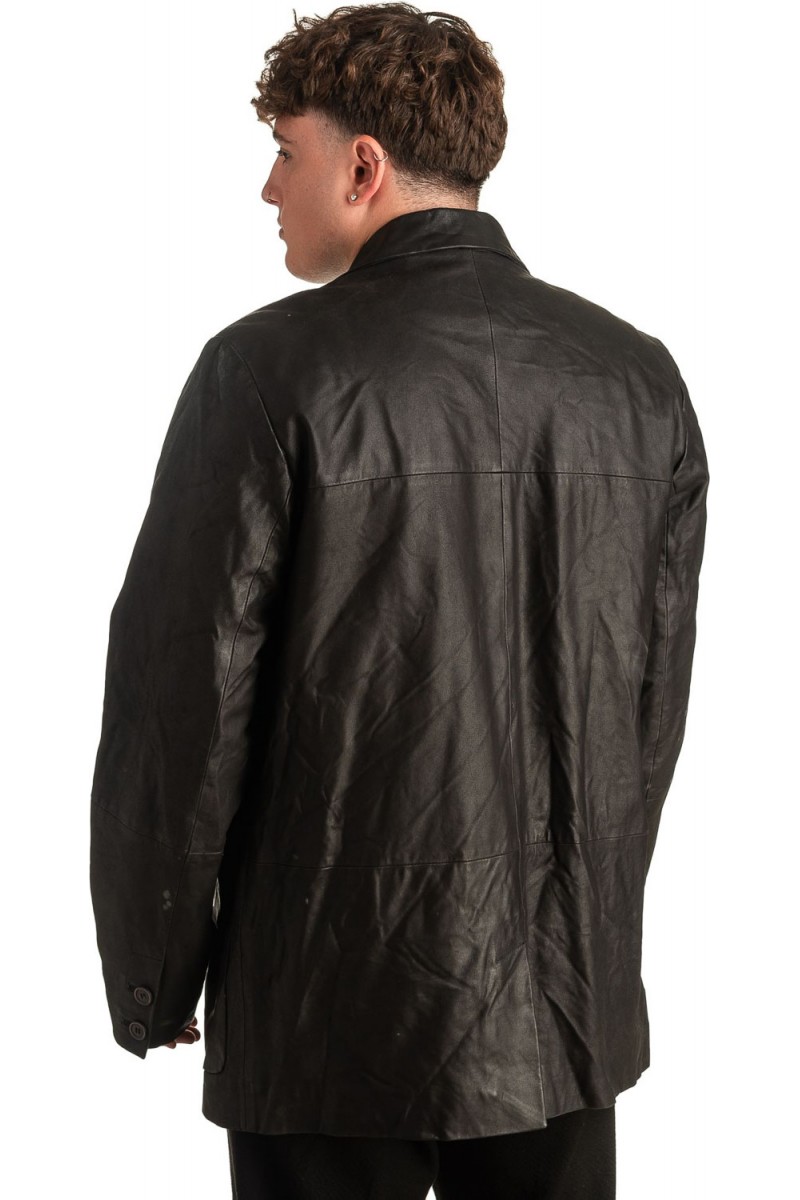 Γνήσιο Ανδρικό Δερμάτινο Σακάκι - T347