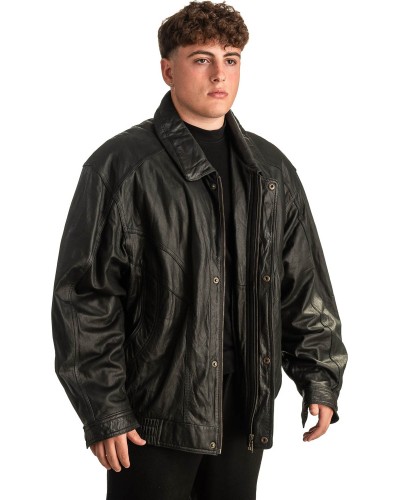 Γνήσιο Ανδρικό Δερμάτινο Μπουφάν - T348