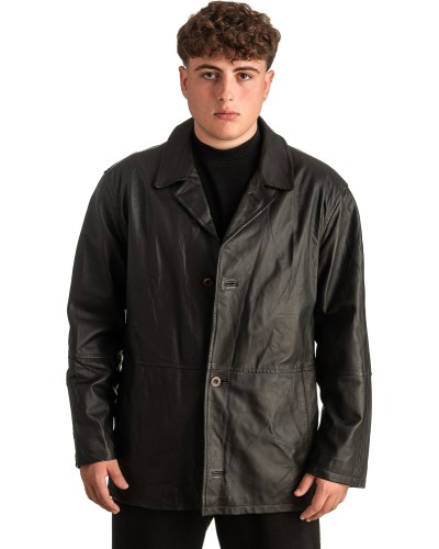 Γνήσιο Ανδρικό Δερμάτινο Σακάκι - T349