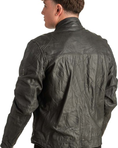 Γνήσιο Ανδρικό Δερμάτινο Μπουφάν - T350