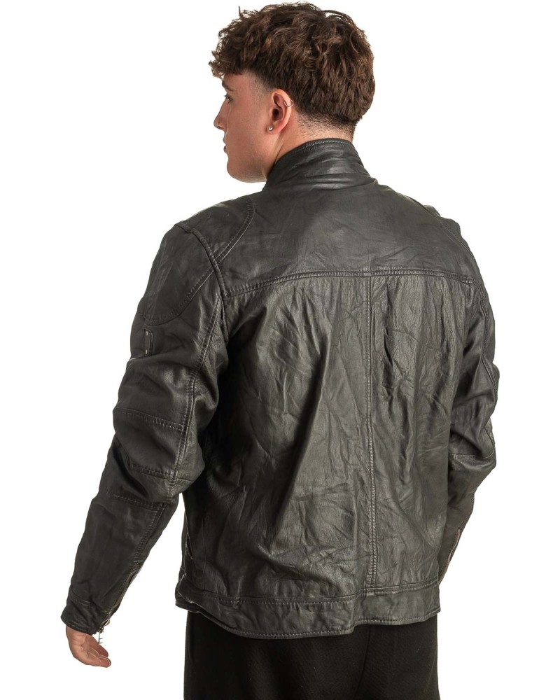 Γνήσιο Ανδρικό Δερμάτινο Μπουφάν - T350