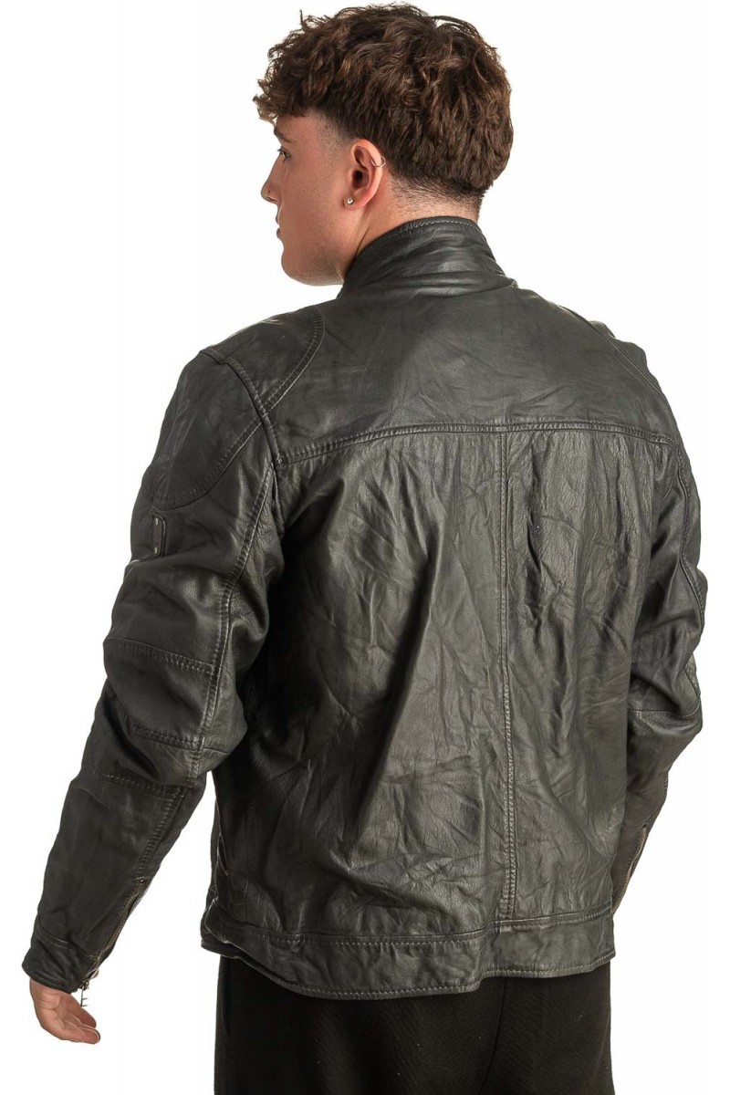 Γνήσιο Ανδρικό Δερμάτινο Μπουφάν - T350