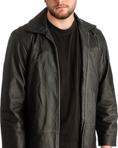 Γνήσιο Ανδρικό Δερμάτινο Μπουφάν - T358