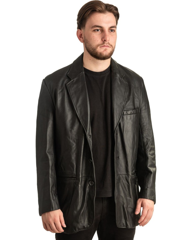 Γνήσιο Ανδρικό Δερμάτινο Σακάκι - T360