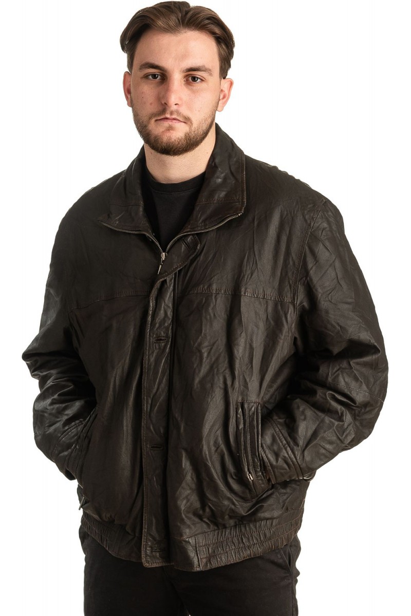 Γνήσιο Ανδρικό Δερμάτινο Μπουφάν - T363
