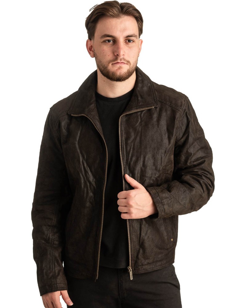 Γνήσιο Ανδρικό Δερμάτινο Μπουφάν - T364