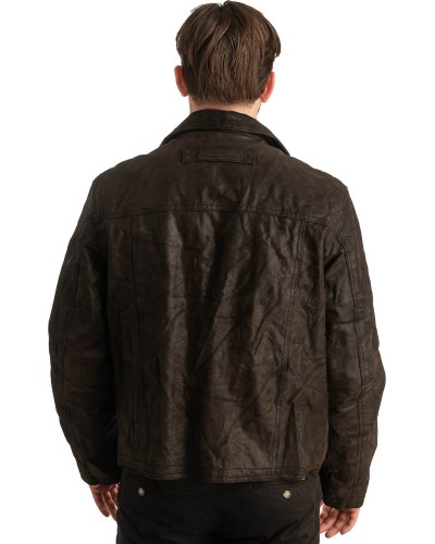 Γνήσιο Ανδρικό Δερμάτινο Μπουφάν - T364
