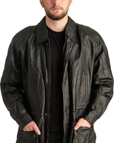 Γνήσιο Ανδρικό Δερμάτινο Μπουφάν - T373