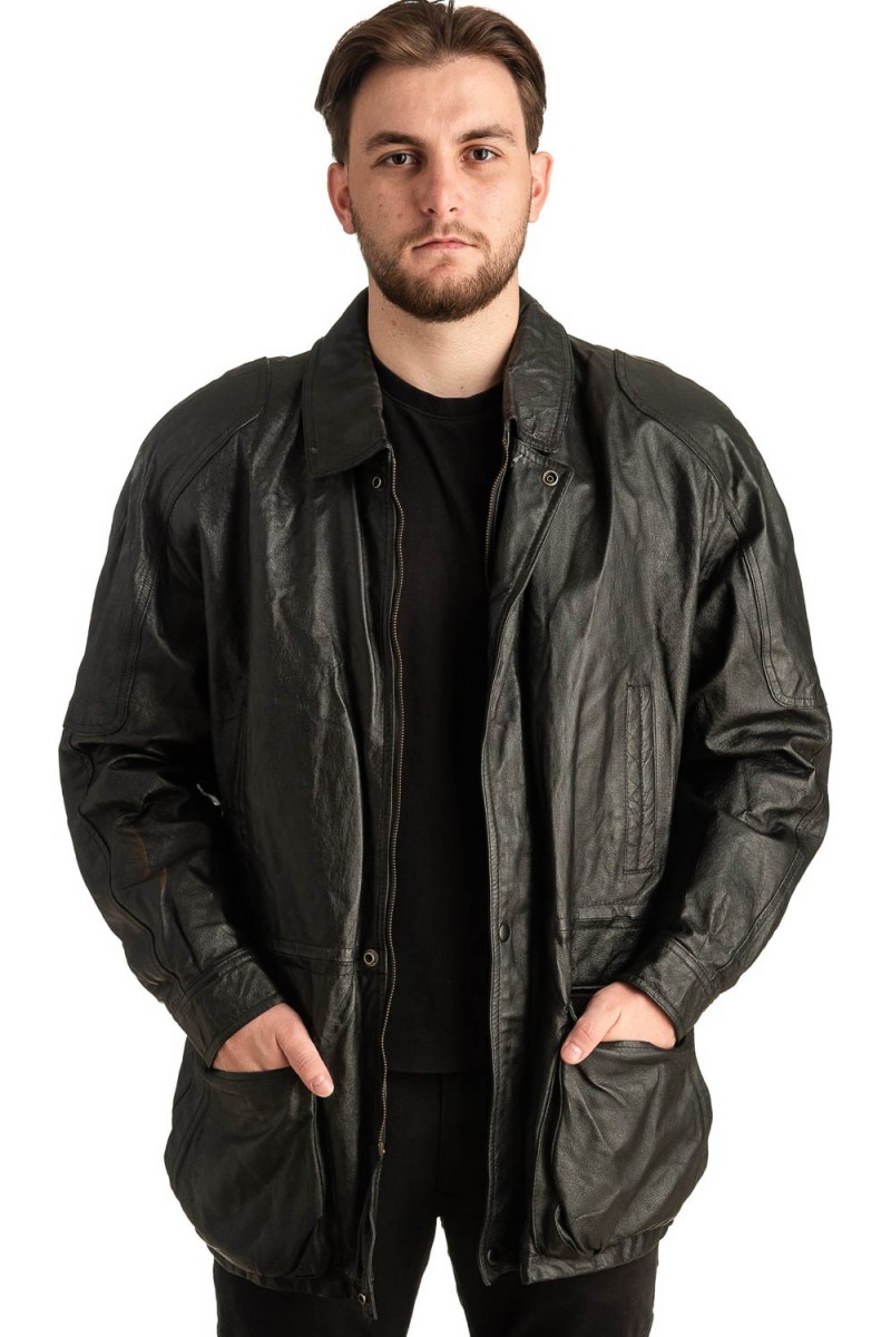 Γνήσιο Ανδρικό Δερμάτινο Μπουφάν - T373