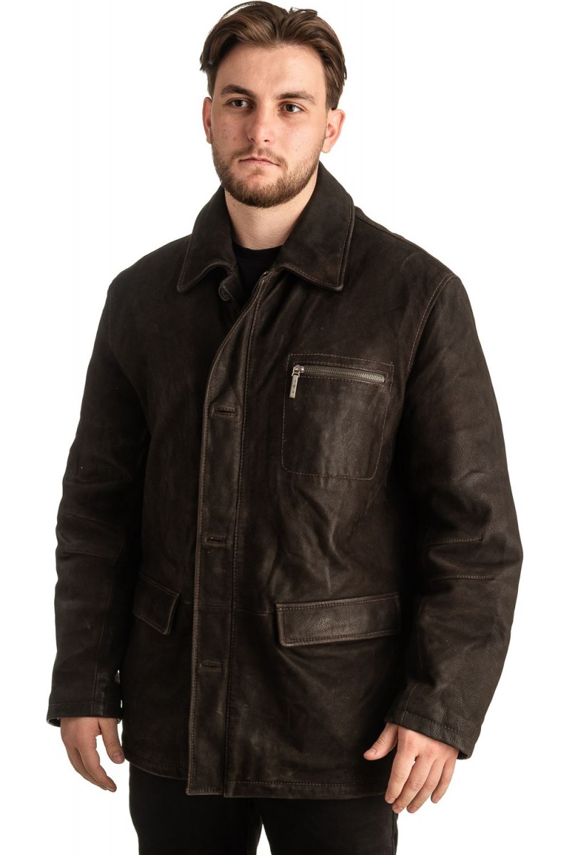 Γνήσιο Ανδρικό Δερμάτινο Μπουφάν - T376