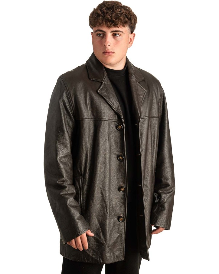 Γνήσιο Ανδρικό Δερμάτινο Μπουφάν - T380