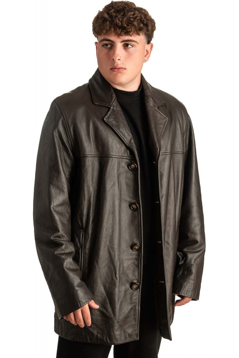 Γνήσιο Ανδρικό Δερμάτινο Μπουφάν - T380