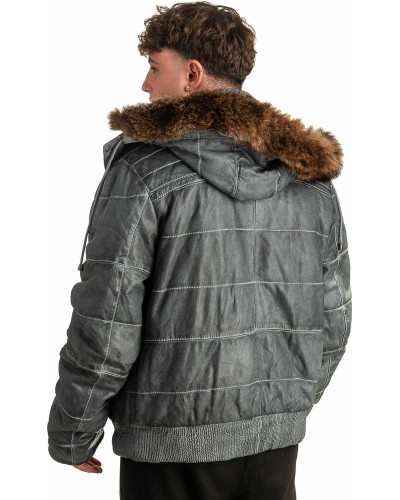 Γνήσιο Ανδρικό Δερμάτινο Μπουφάν - T382