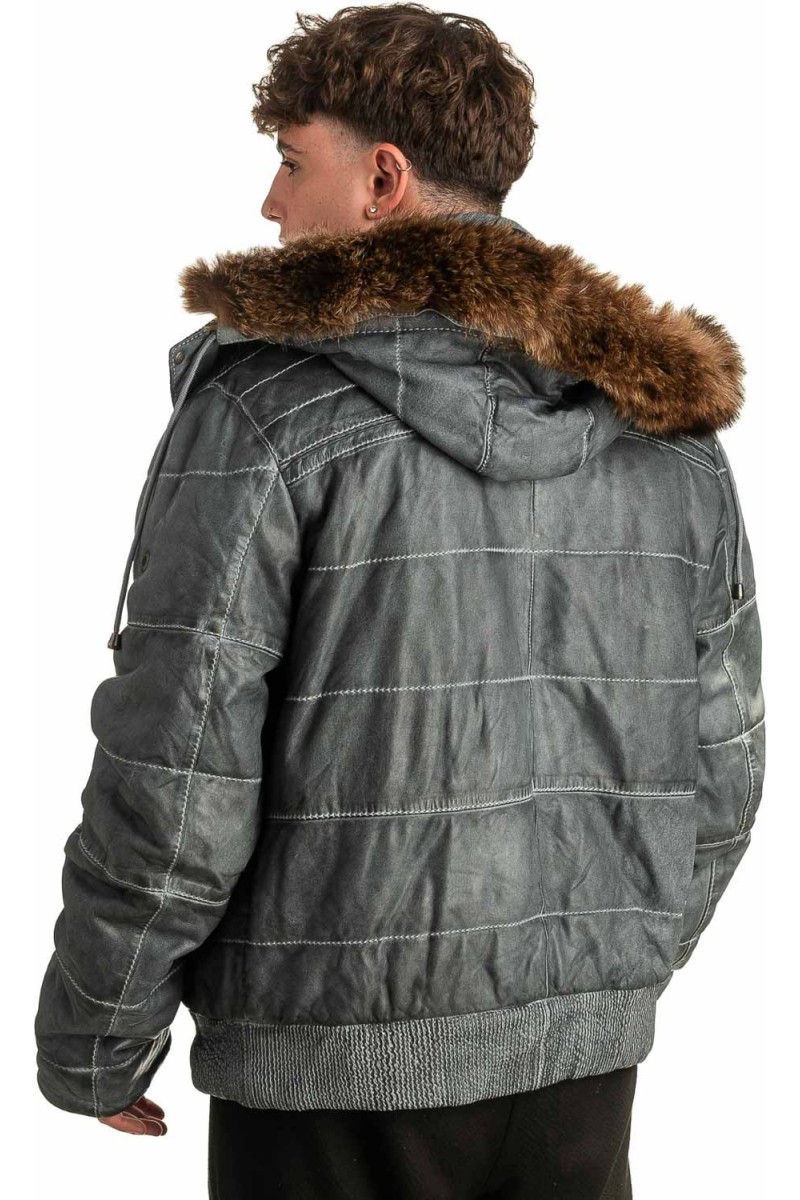 Γνήσιο Ανδρικό Δερμάτινο Μπουφάν - T382