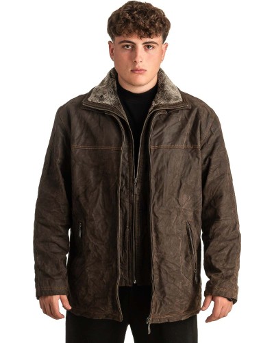 Γνήσιο Ανδρικό Δερμάτινο Μπουφάν - T385