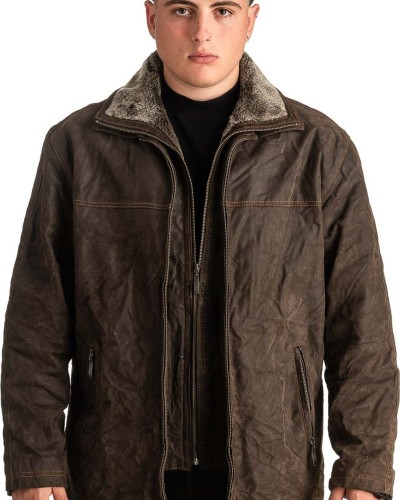 Γνήσιο Ανδρικό Δερμάτινο Μπουφάν - T385