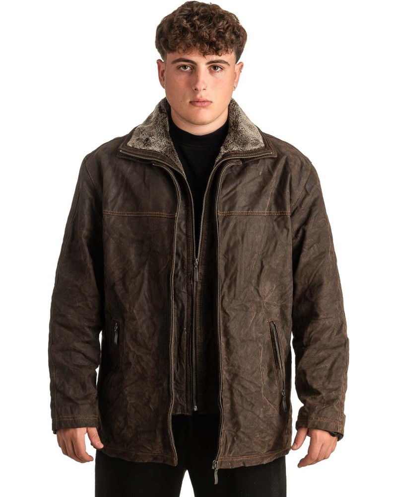 Γνήσιο Ανδρικό Δερμάτινο Μπουφάν - T385
