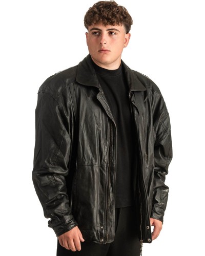 Γνήσιο Ανδρικό Δερμάτινο Μπουφάν - T387