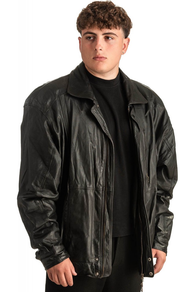 Γνήσιο Ανδρικό Δερμάτινο Μπουφάν - T387