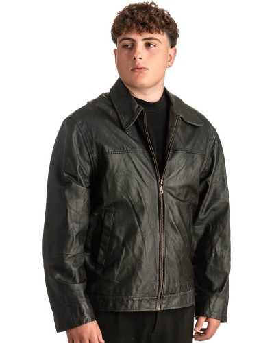 Γνήσιο Ανδρικό Δερμάτινο Μπουφάν - T388