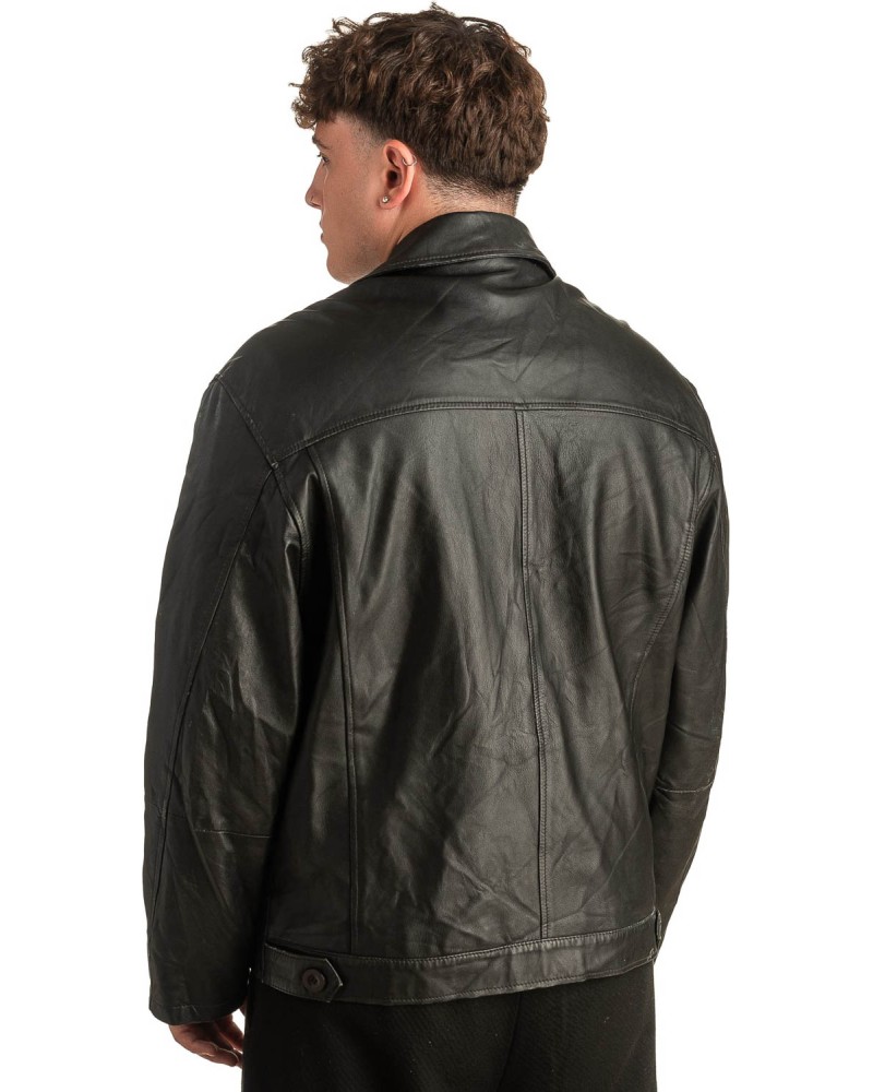 Γνήσιο Ανδρικό Δερμάτινο Μπουφάν - T388